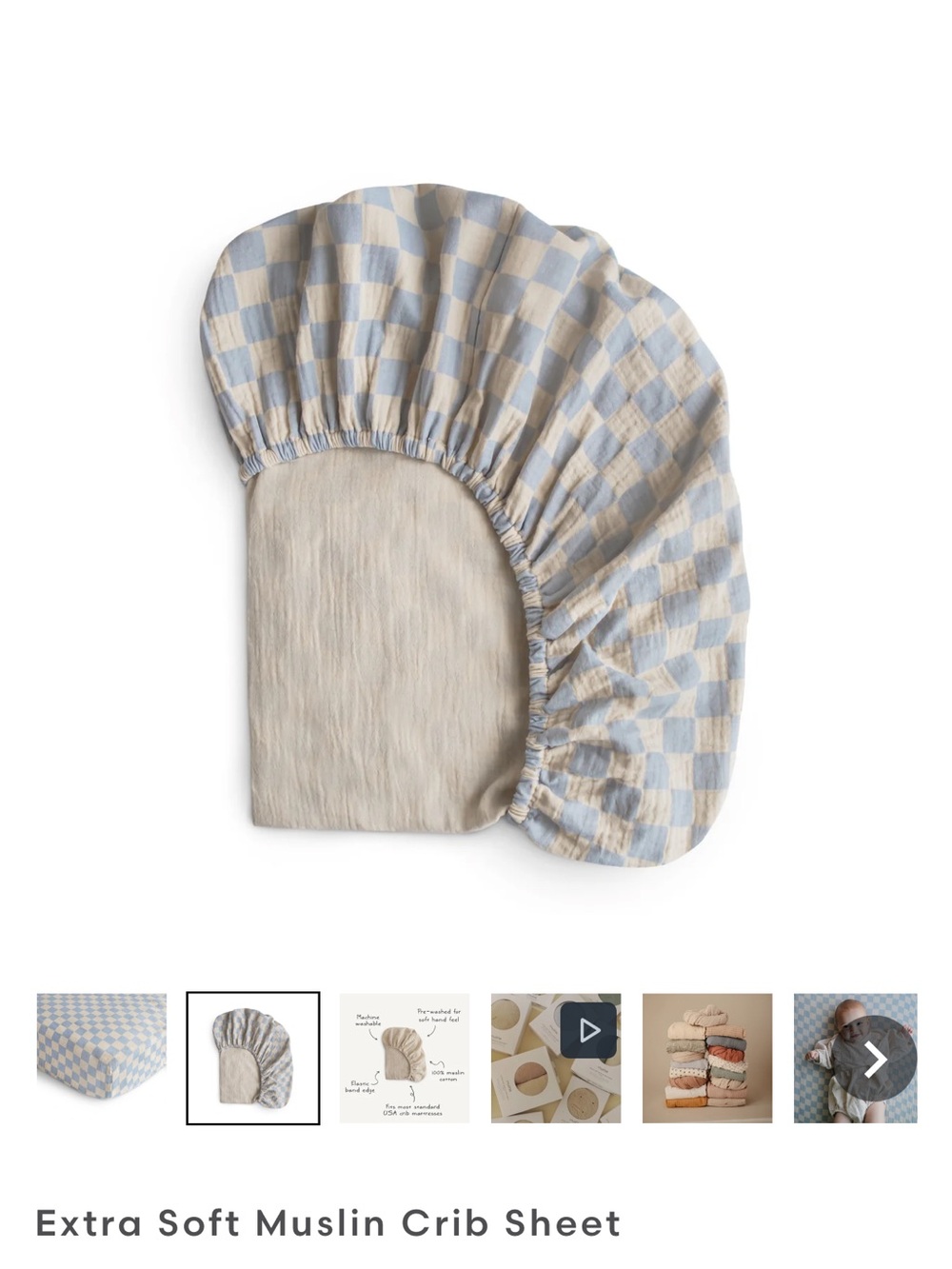 Brand new mushie crib sheets